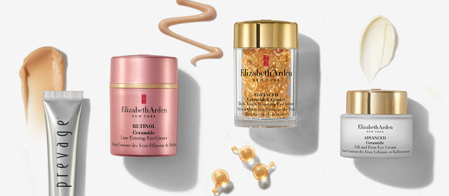 Elizabeth Arden Eye Care skincare banner image featuring popular eye care products