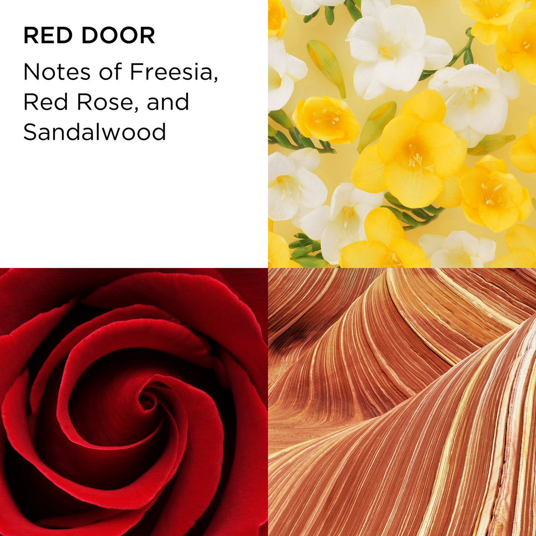 Red Door Fragrance Notes Pictured